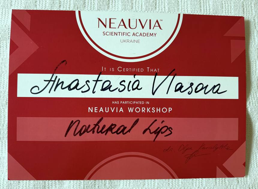 Natural Lips certificate