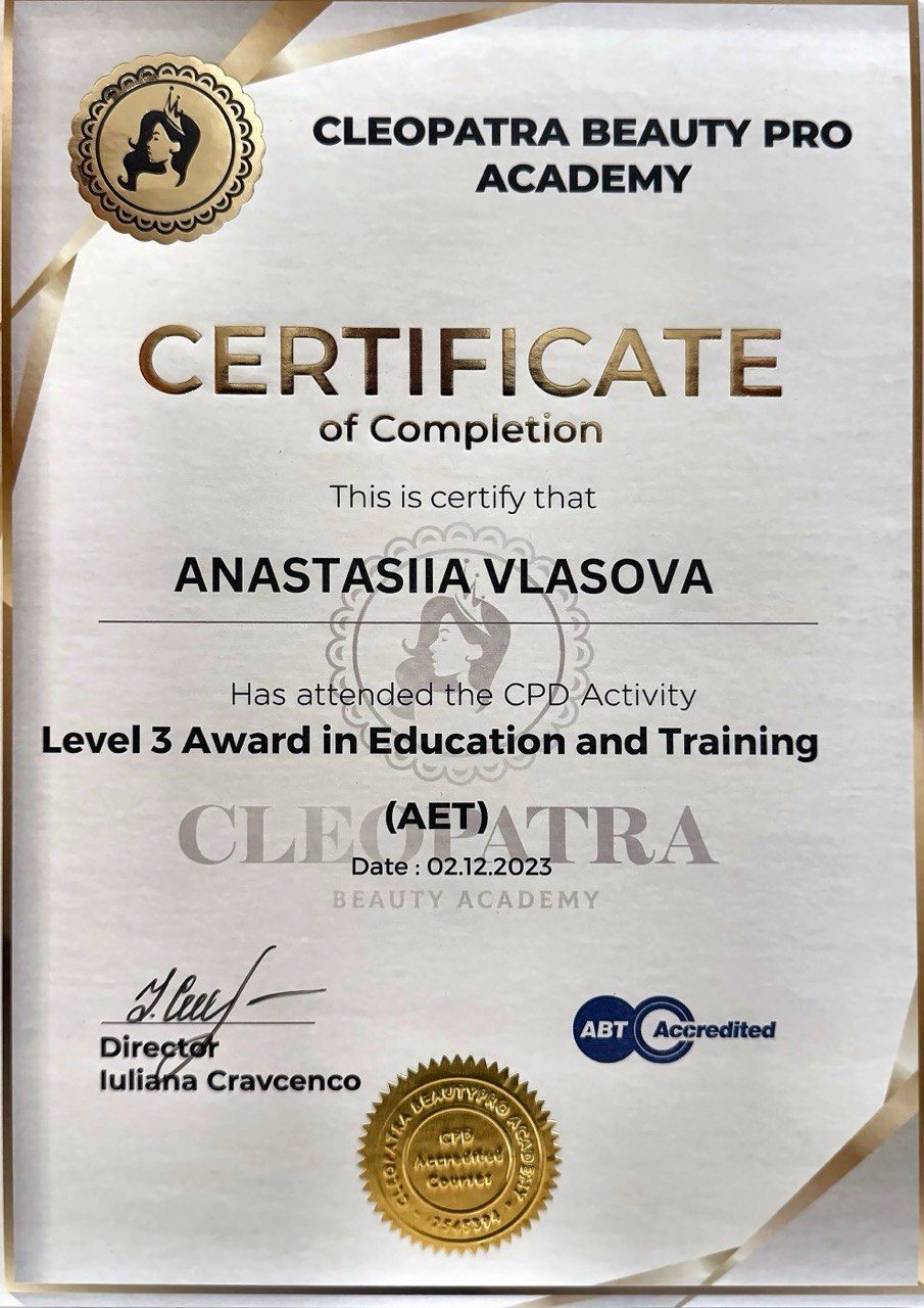 Level 3 Award in Education and Training certificate